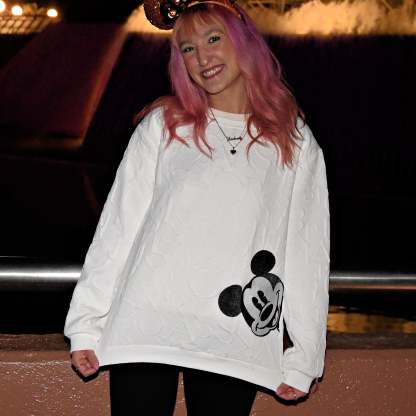 Disney Mickey Mouse Print Loose Sweatshirt