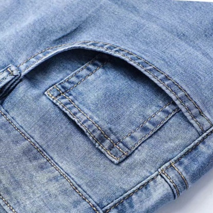 Lyocell Tencel Jeans Men's Pants 2025 New Straight Blast Casual Denim Pants