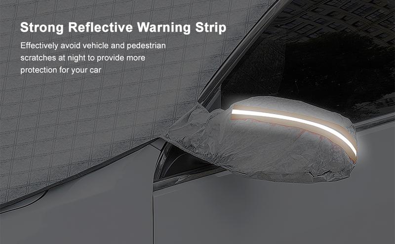 Leiboo Two packs Car Windshield Snow Cover Sun Shade Winter Dust Rain Ice Frost Guard Protector - Durable Design for Winter Weather Protection & Summer sunshade