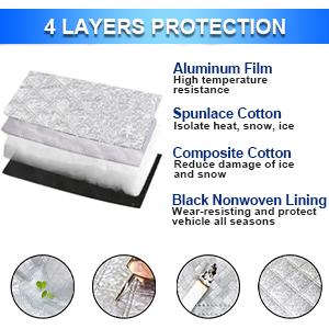 Leiboo Two packs Car Windshield Snow Cover Sun Shade Winter Dust Rain Ice Frost Guard Protector - Durable Design for Winter Weather Protection & Summer sunshade