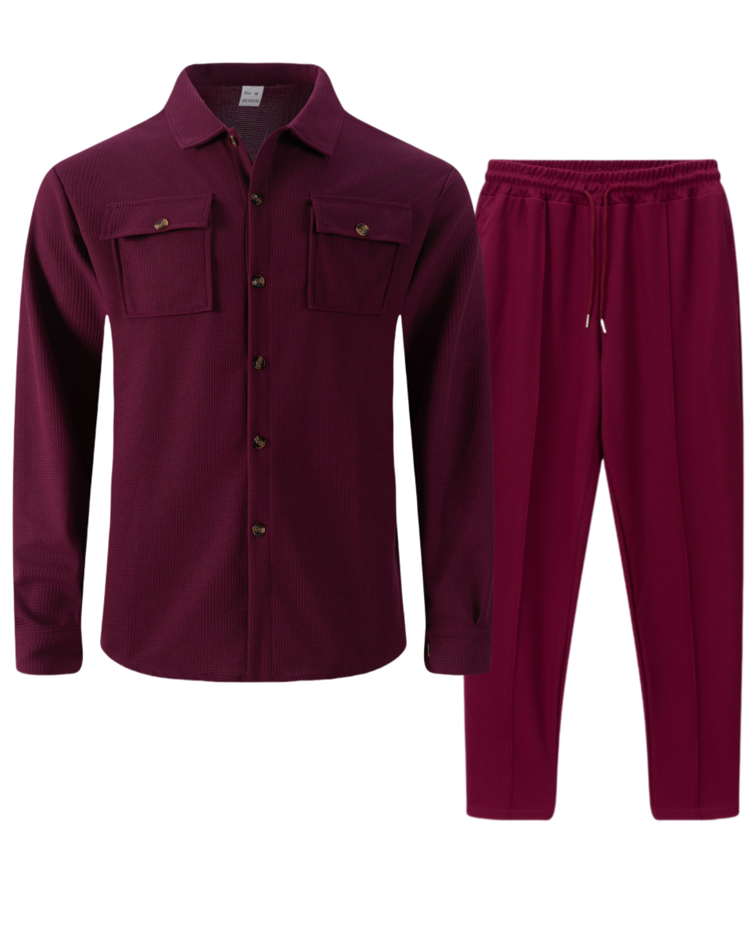 Men's waffle two-piece set