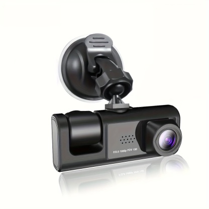 1080P 2 Cameras Dash Cam W/ IR Night Vision, Loop Recording & 2" IPS Screen