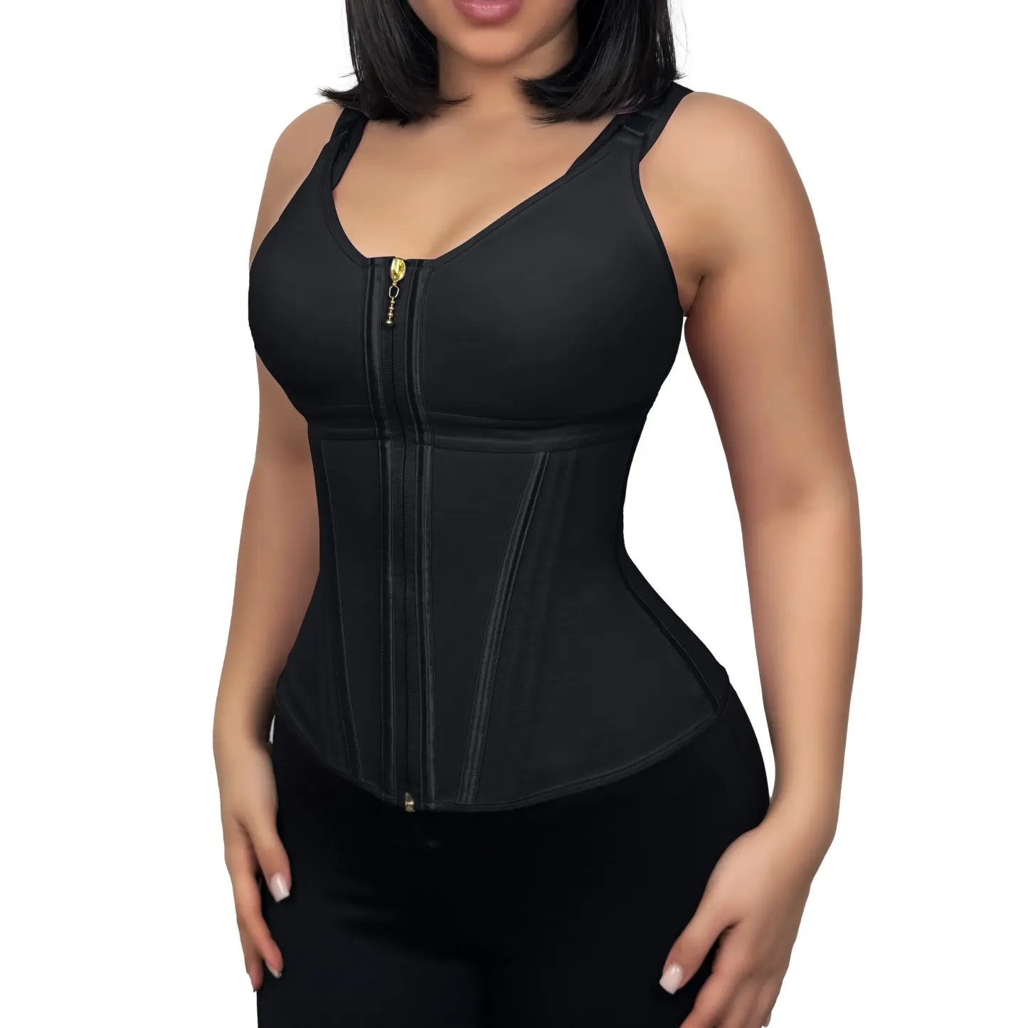 SHAPSHE Waist Shapewear Corset for Women Sport Workout Vest for Women Gym Zipper and Hooks