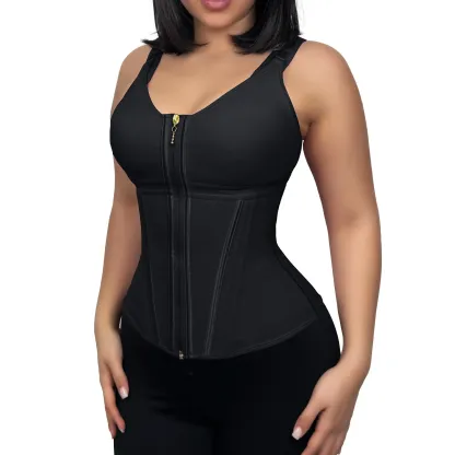 SHAPSHE Waist Shapewear Corset for Women Sport Workout Vest for Women Gym Zipper and Hooks