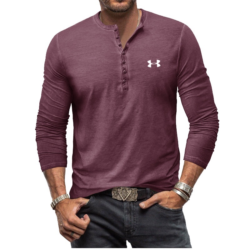 🛒Men's Henley Vintage Long Sleeve T-Shirt