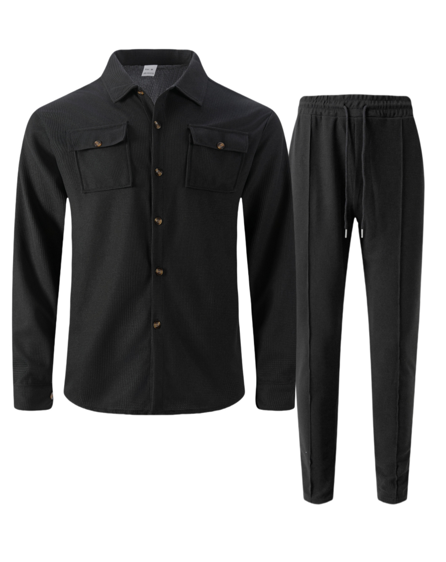 Men's waffle two-piece set