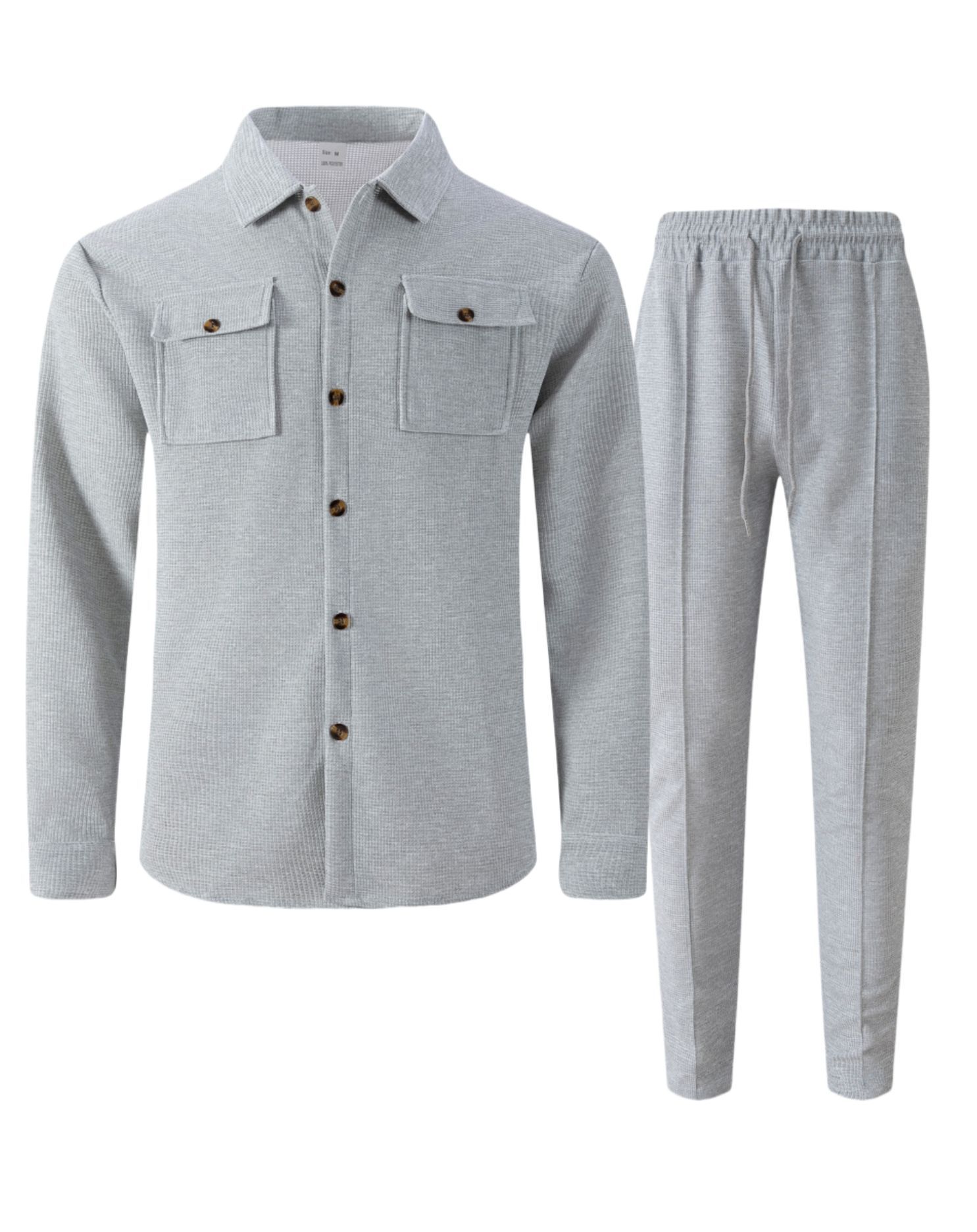 Men's waffle two-piece set