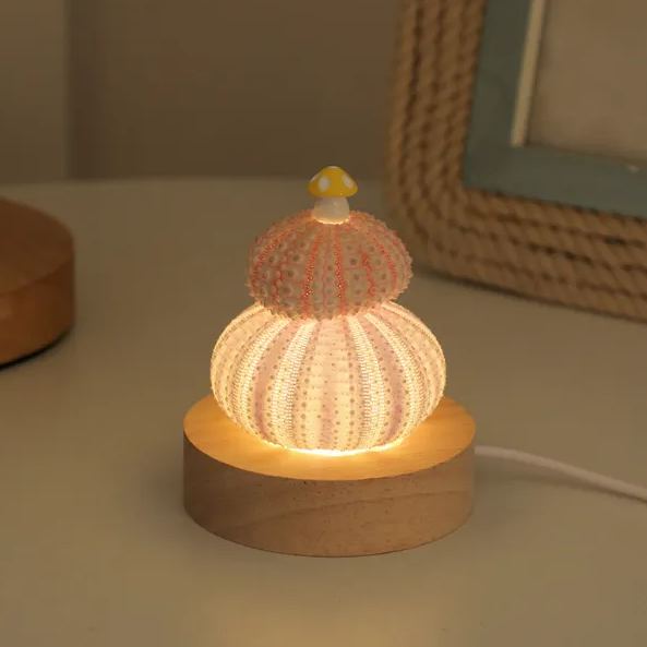 Christmas gift, shell mushroom night light