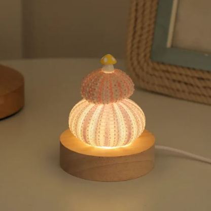 Christmas gift, shell mushroom night light