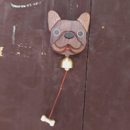 Handcrafted Wooden Shiba Inu Doorbell Wind Chime