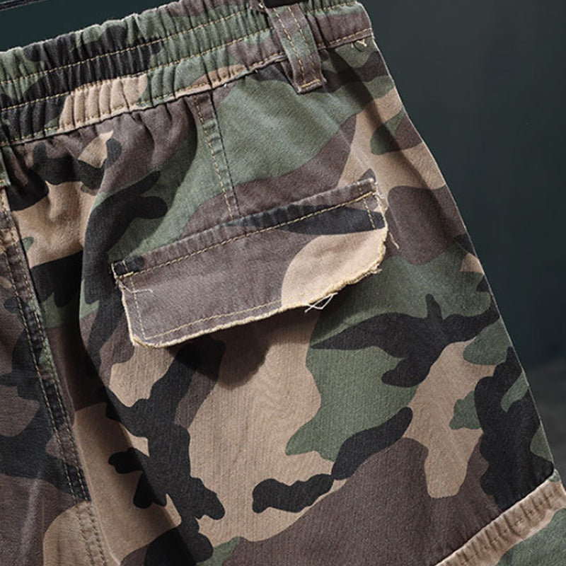 ⏰🔥50% off for a limited time + free shipping🔥⏰Men's studded camouflage cargo shorts