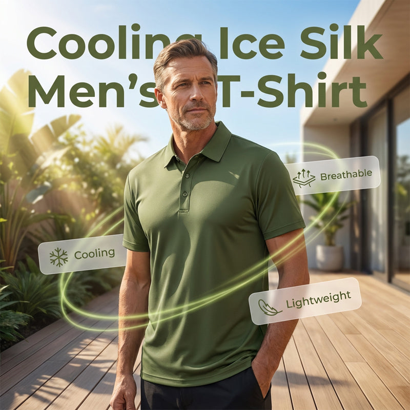 Men's Summer Breathable Collared T-Shirt