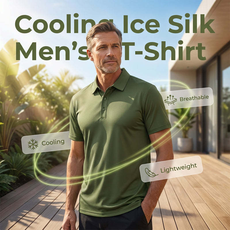 Men's Summer Breathable Collared T-Shirt