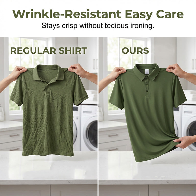 Men's Summer Breathable Collared T-Shirt