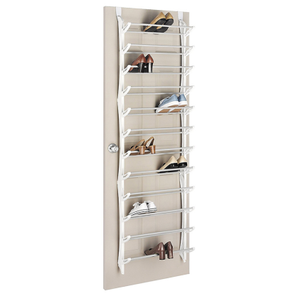 🚪✨Over-the-Door Shoe Organizer - 24 Pockets and Tool-Free Installation - Fits standard doors, holds up to 24 pairs - ideal for hallway or closet