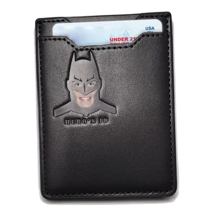 Minimalist Yet Bold – Bat ID RFID-Blocking Leather Wallet for Men