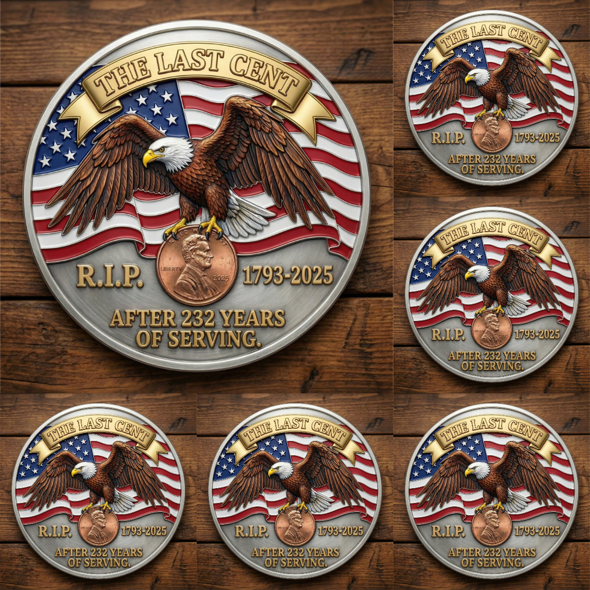 🎄CHRISTMAS 60% OFF - “The Last Cent – 232 Years of Service” Commemorative Coin 💰🦅