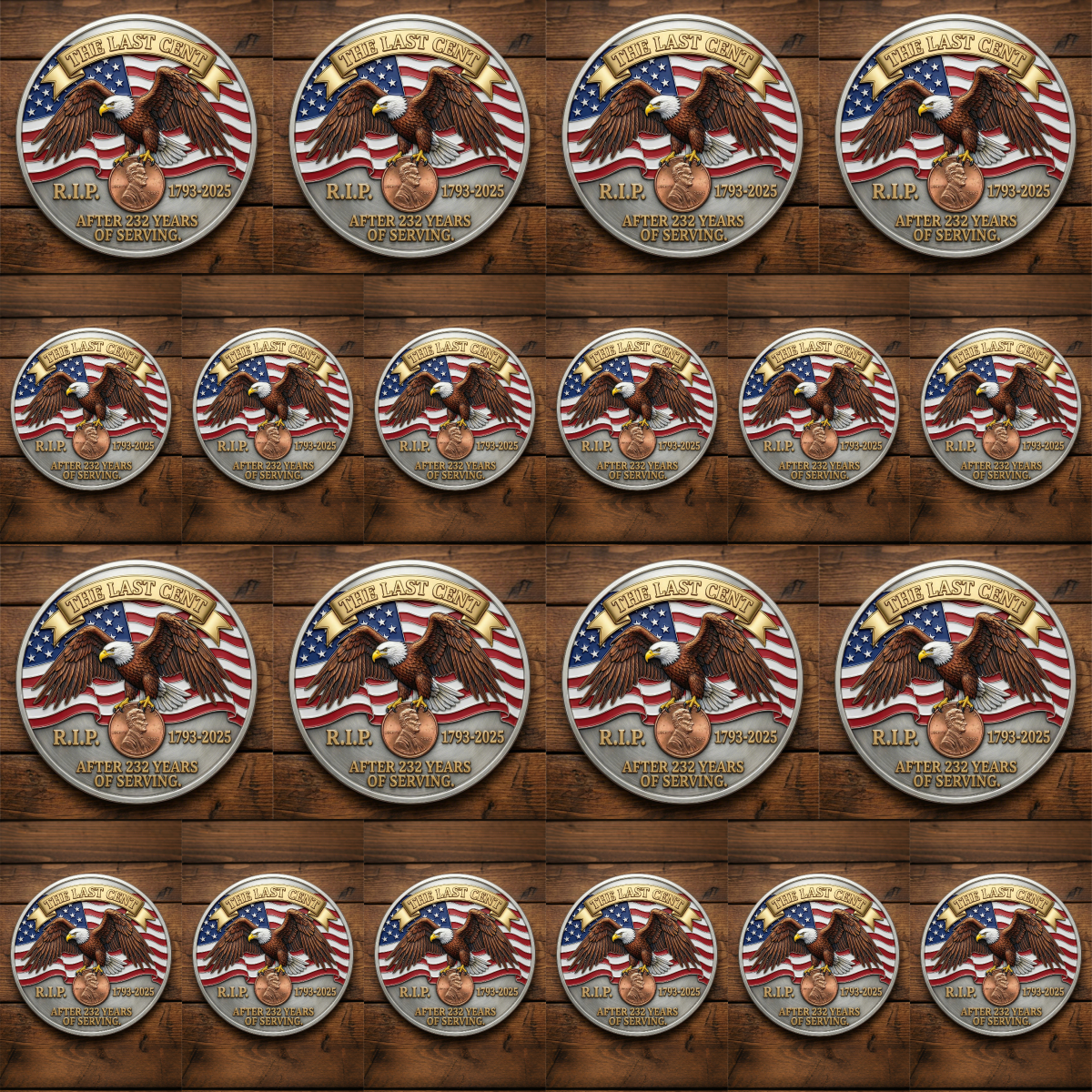 🎄CHRISTMAS 60% OFF - “The Last Cent – 232 Years of Service” Commemorative Coin 💰🦅