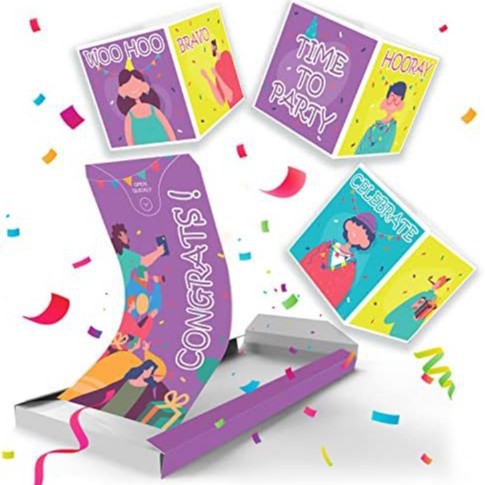 🔥Hot Sales 59% OFF-Exploding Confetti Surprise Card – Pop-Up Joy in Every Envelope 🎄✨