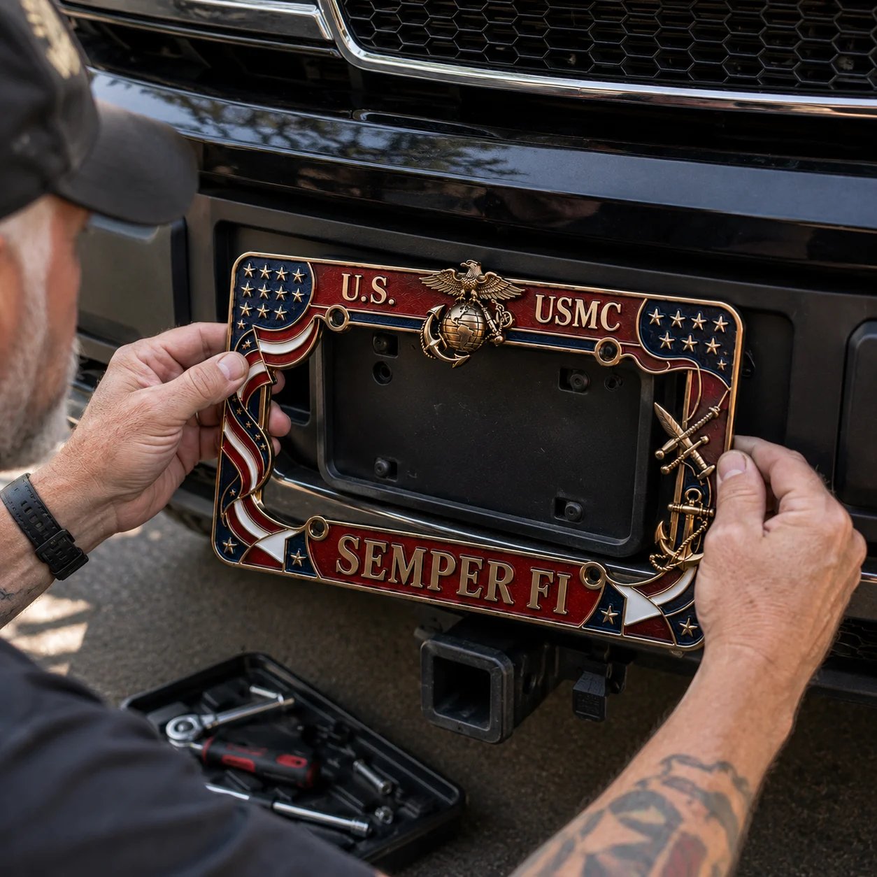 🔥LAST DAY 70% OFF- U.S. Marine Corps Semper Fi License Plate Frame