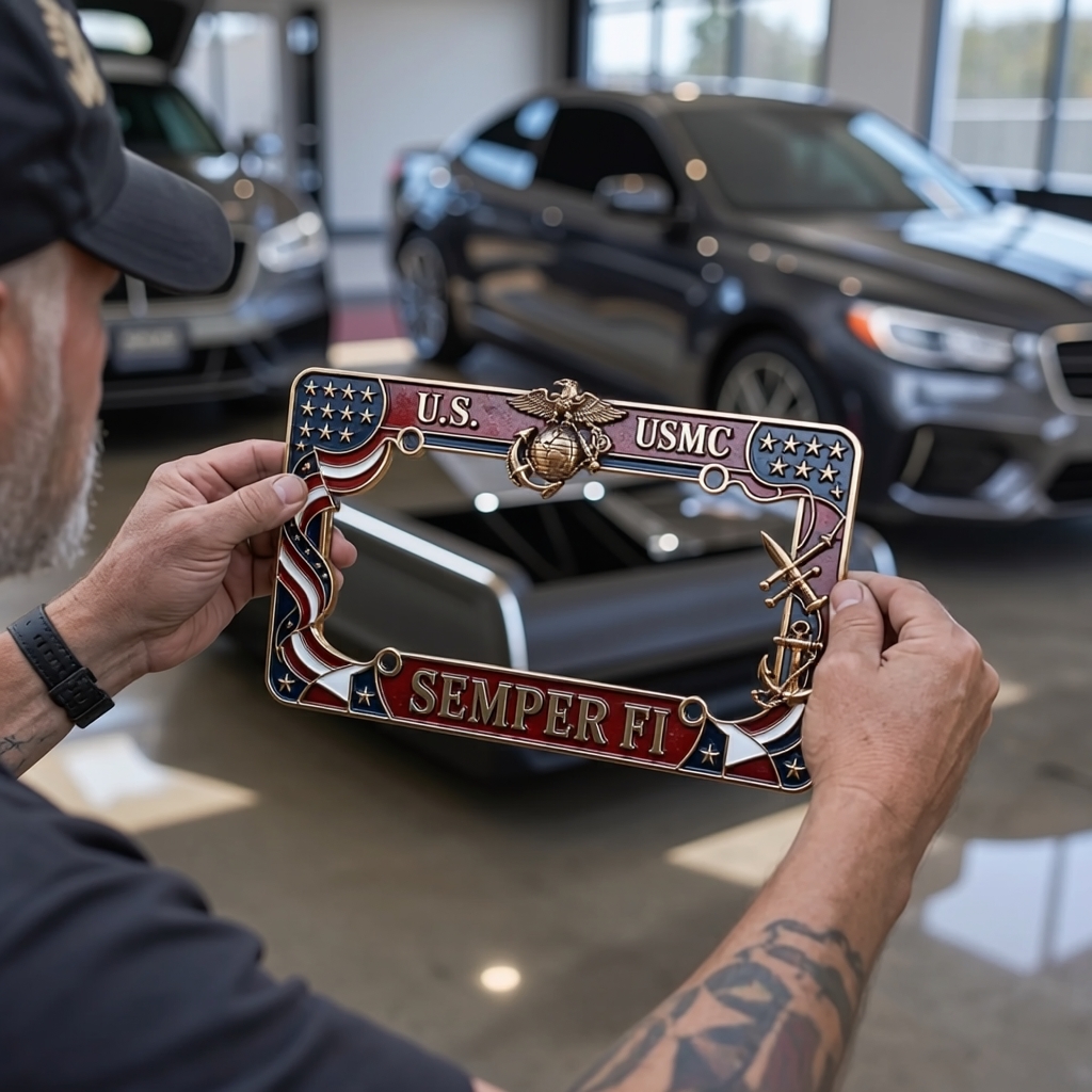 🔥LAST DAY 70% OFF- U.S. Marine Corps Semper Fi License Plate Frame
