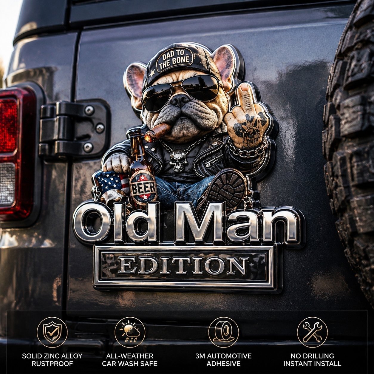 🔥LAST DAY 70% OFF-🚗 Funny Old Man Edition Vehicle Badge