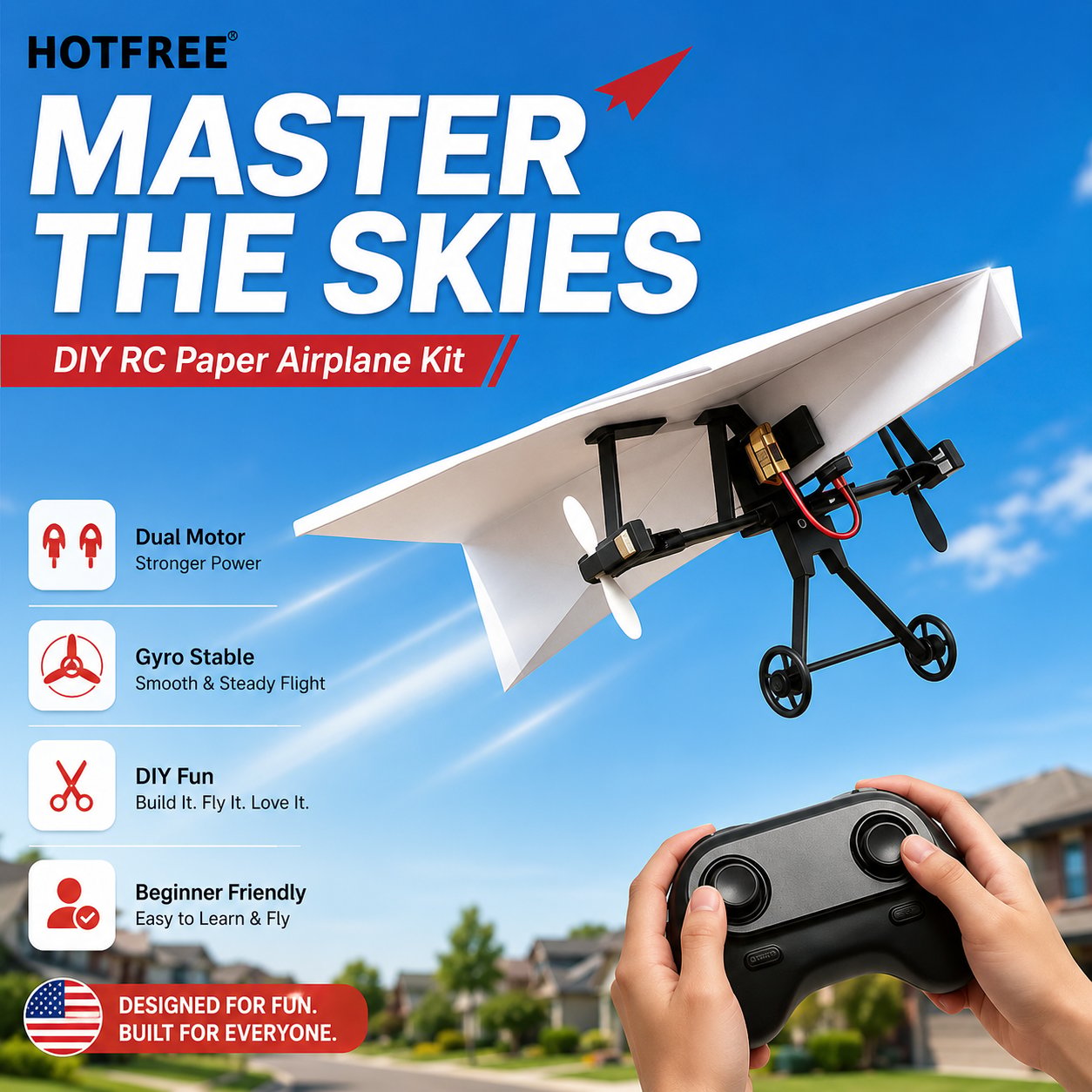 🔥Last Day 70% OFF🔥-✈️ Hotfree RC Paper Airplane Kit | Master the Skies