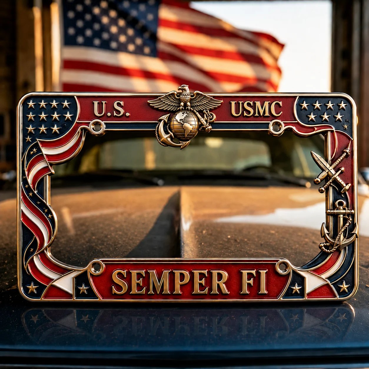 🔥LAST DAY 70% OFF- U.S. Marine Corps Semper Fi License Plate Frame