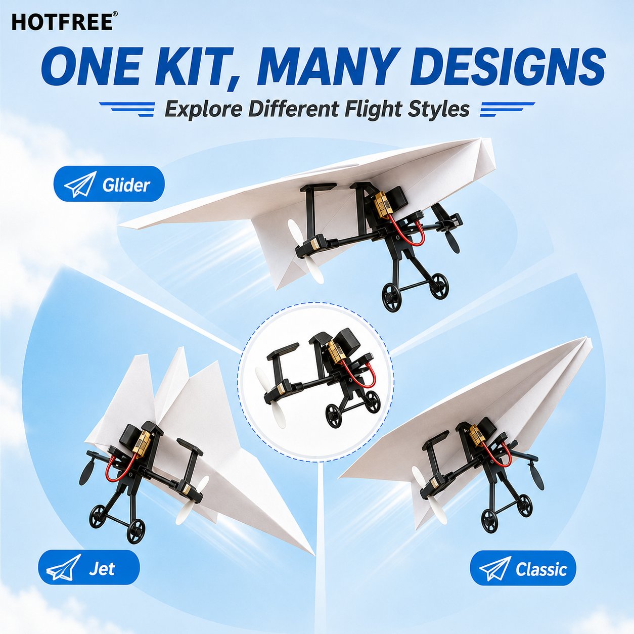 🔥Last Day 70% OFF🔥-✈️ Hotfree RC Paper Airplane Kit | Master the Skies