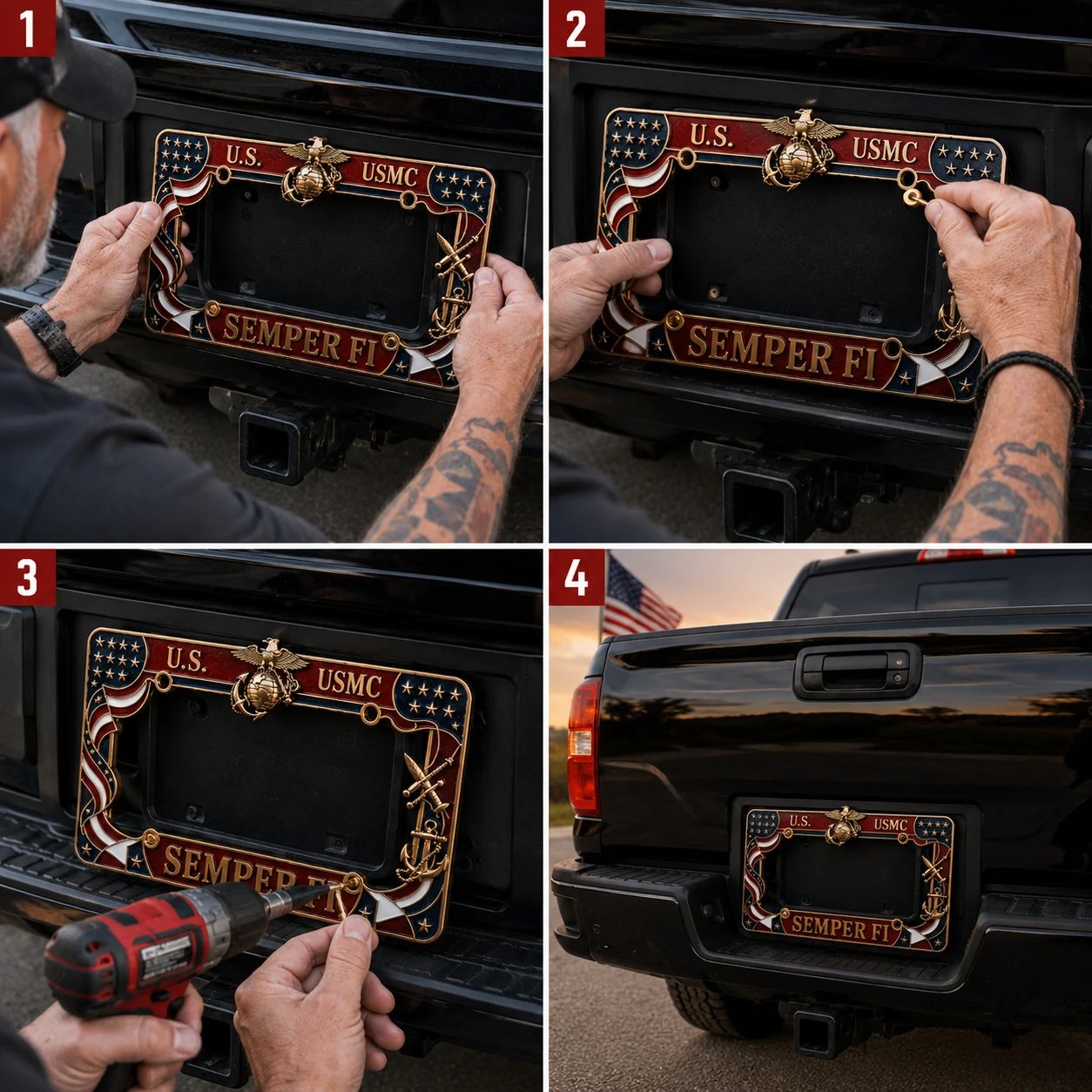 🔥LAST DAY 70% OFF- U.S. Marine Corps Semper Fi License Plate Frame
