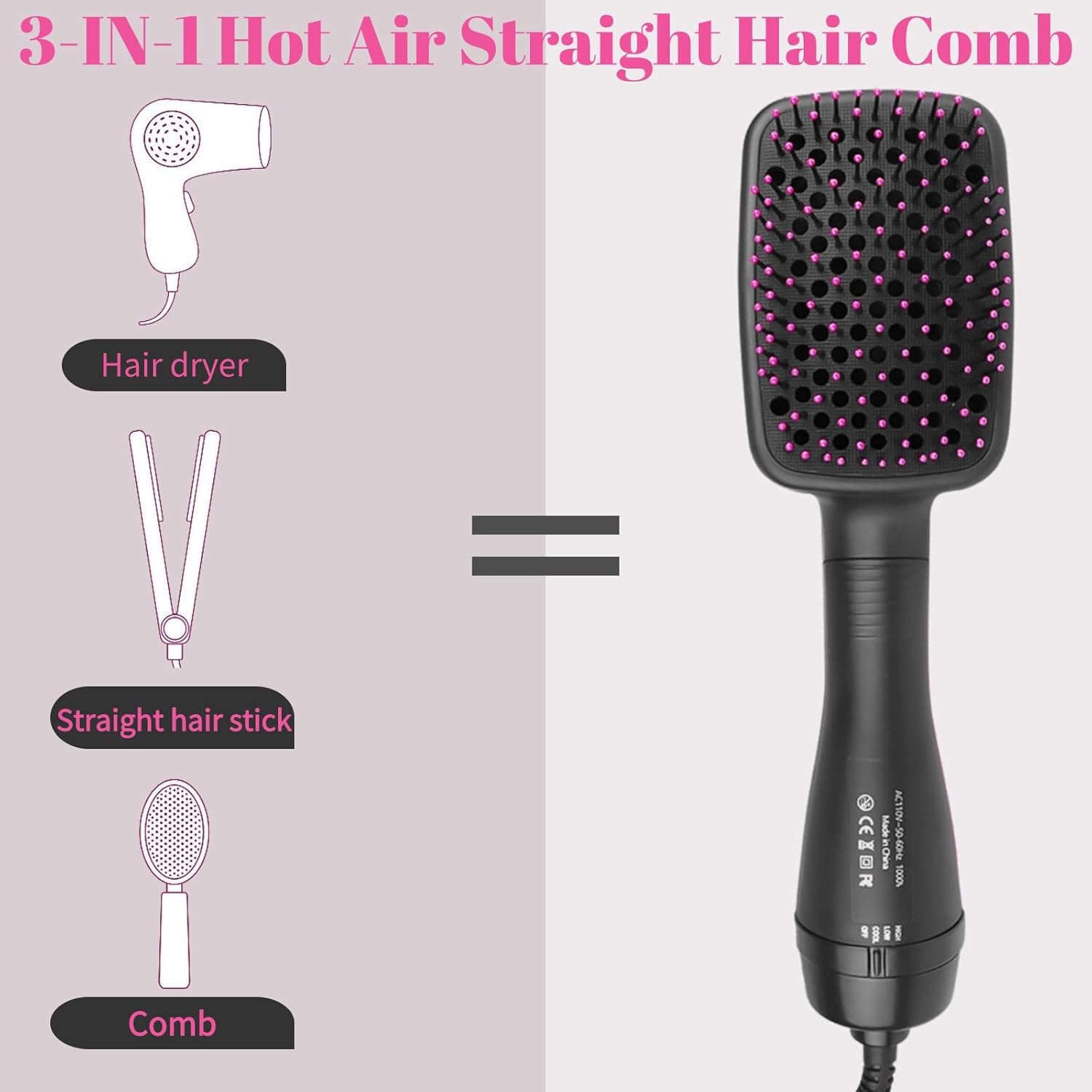 🔥LAST DAY 70% OFF 🛍️1-Step Ionic Hair Dryer & Straightening Brush