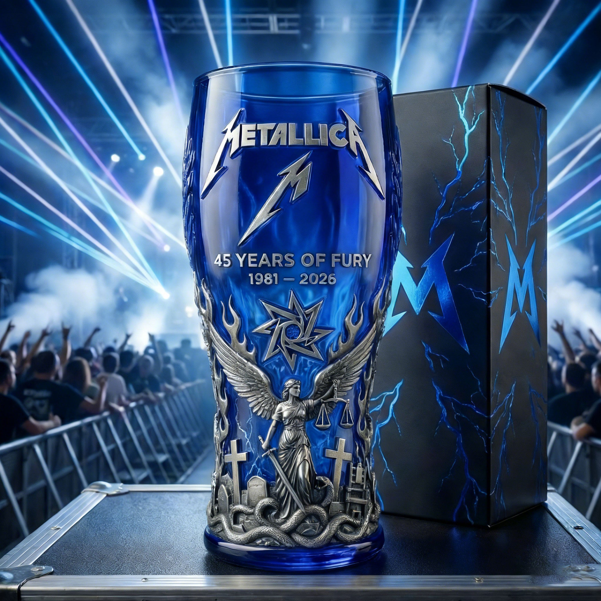 🔥LAST DAY 59% OFF -Metallica 1981 2026 45Th Anniversary Beer Glass