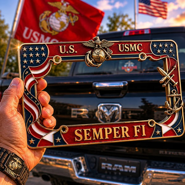 🔥LAST DAY 70% OFF- U.S. Marine Corps Semper Fi License Plate Frame