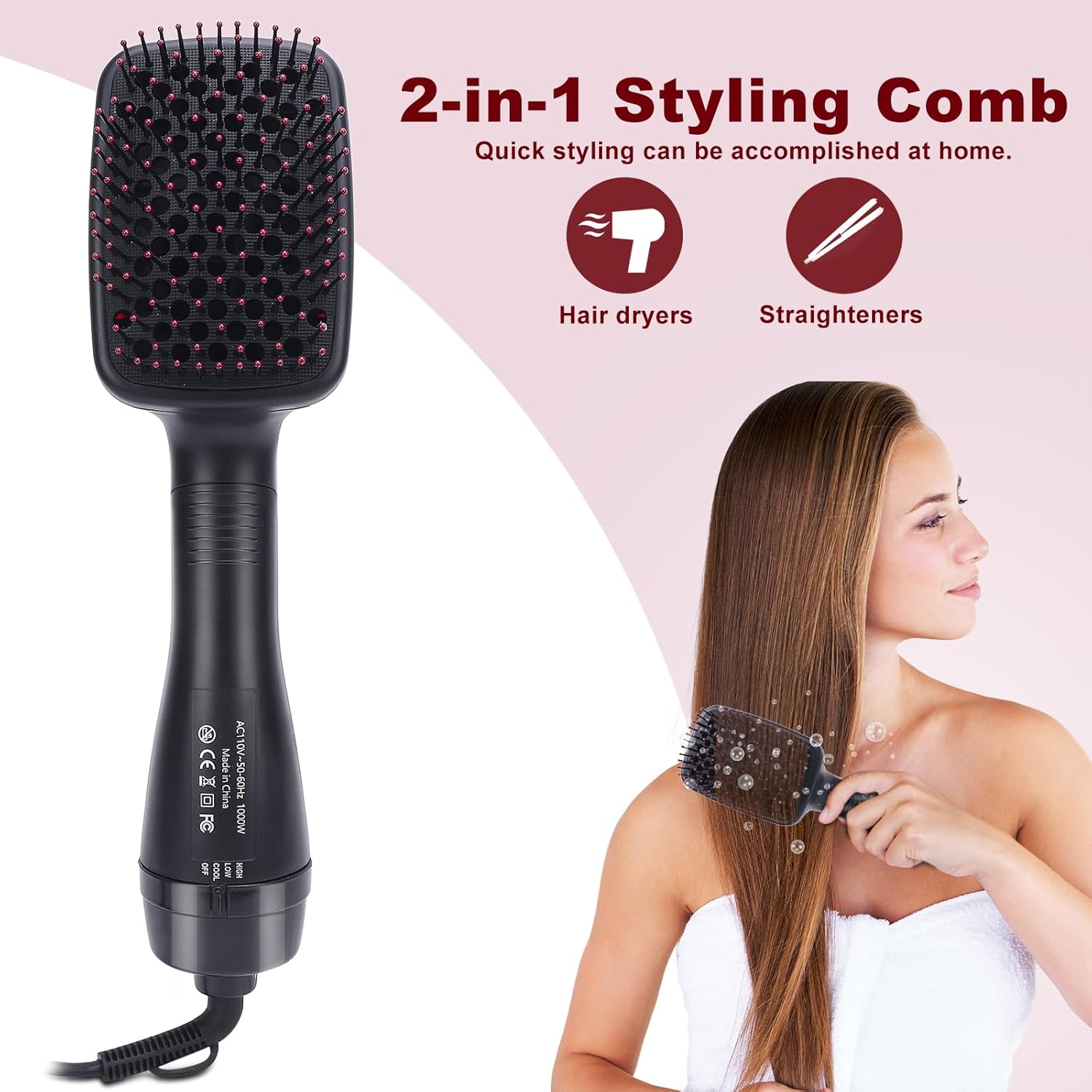 🔥LAST DAY 70% OFF 🛍️1-Step Ionic Hair Dryer & Straightening Brush