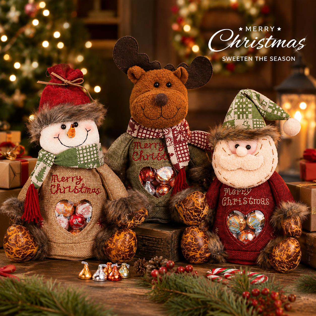 【🎁Last Day 70% OFF】🎉🎅Christmas Gift Bags Zipper Design