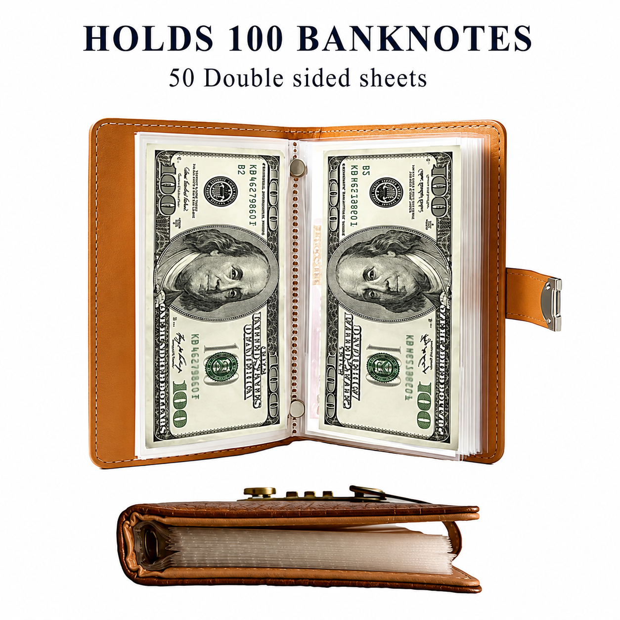 🔥Last 75pcs🎉-🔒100 Transparent Pocket Currency Collectors Album