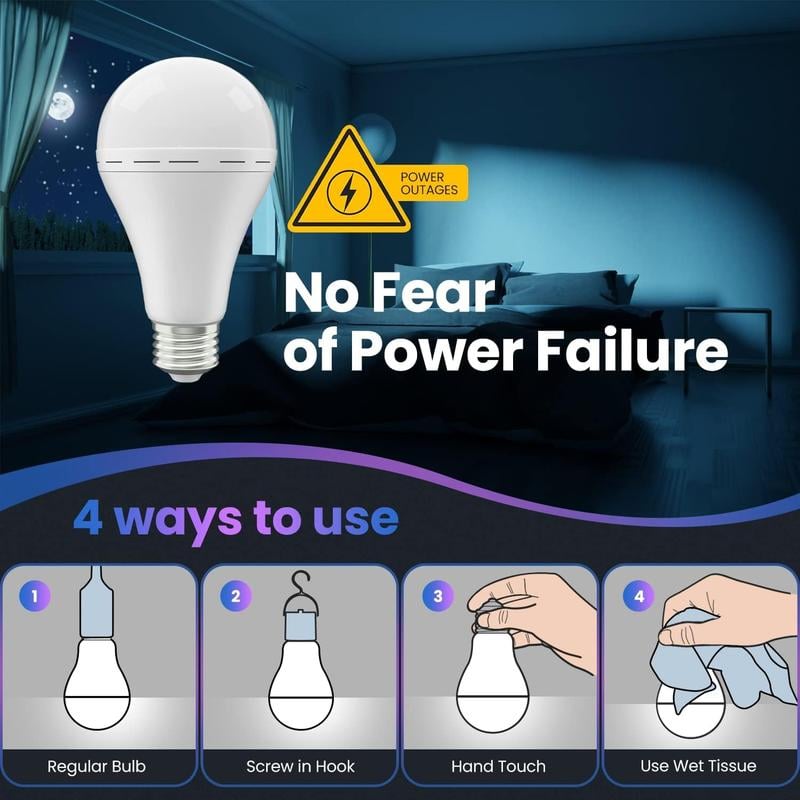 🔥LAST DAY 55% OFF-Rechargeable Emergency Light Bulbs