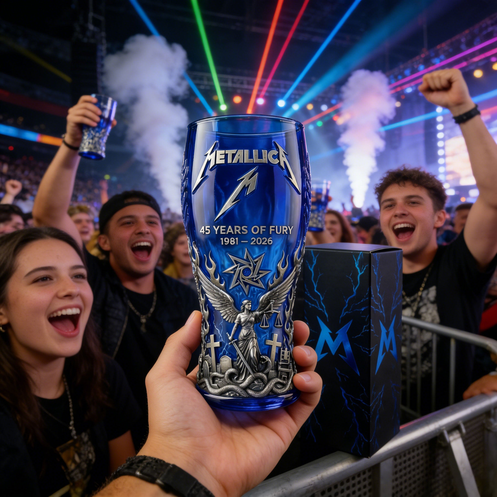 š„LAST DAY 59% OFF -Metallica 1981 2026 45Th Anniversary Beer Glass