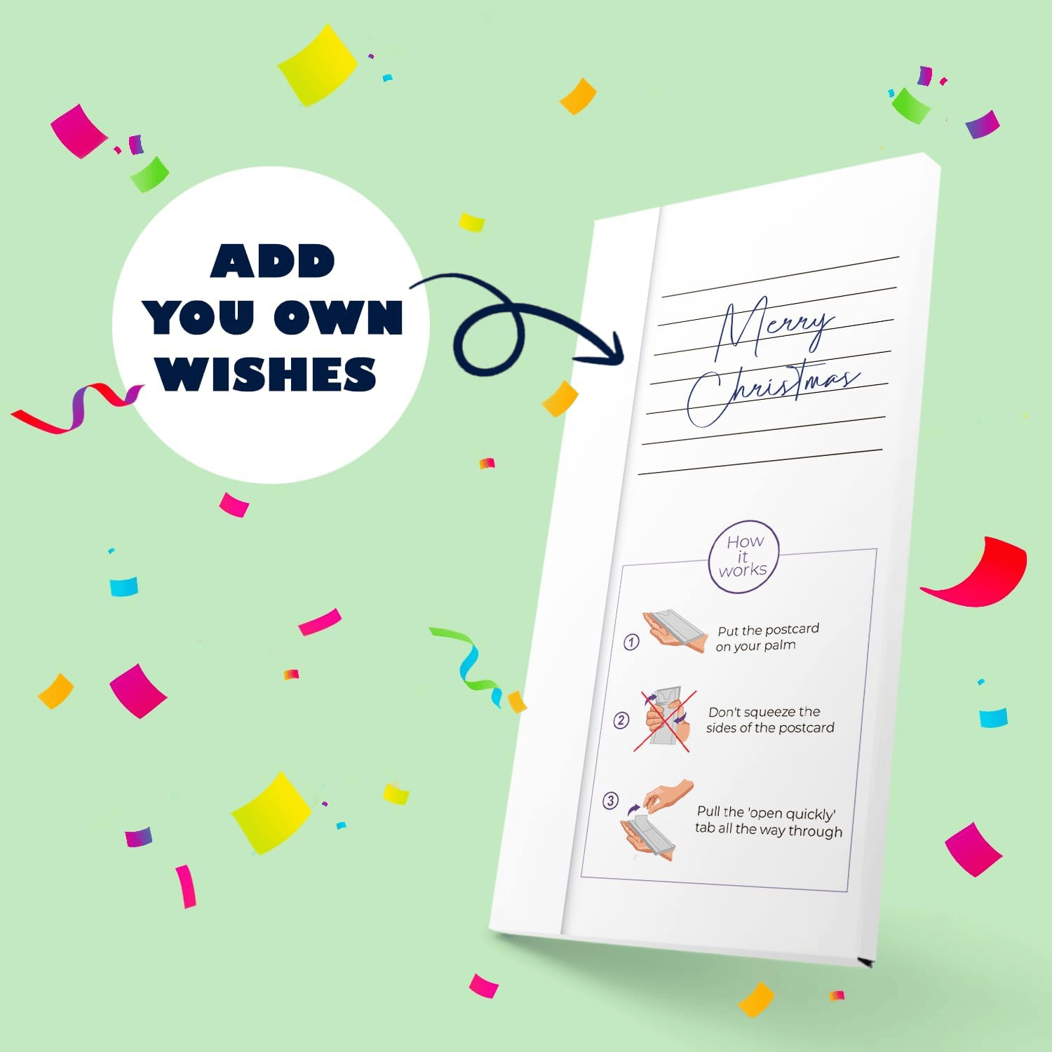 🔥Hot Sales 59% OFF-Exploding Confetti Surprise Card – Pop-Up Joy in Every Envelope 🎄✨