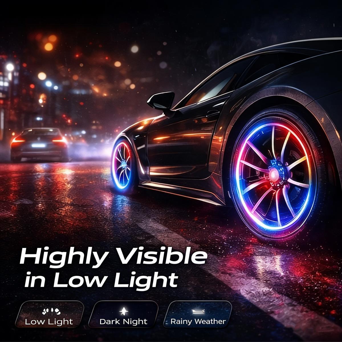 🔥LAST DAY 50% OFF✨ Vibration-Sensitive LED Tire Valve Caps🏎️