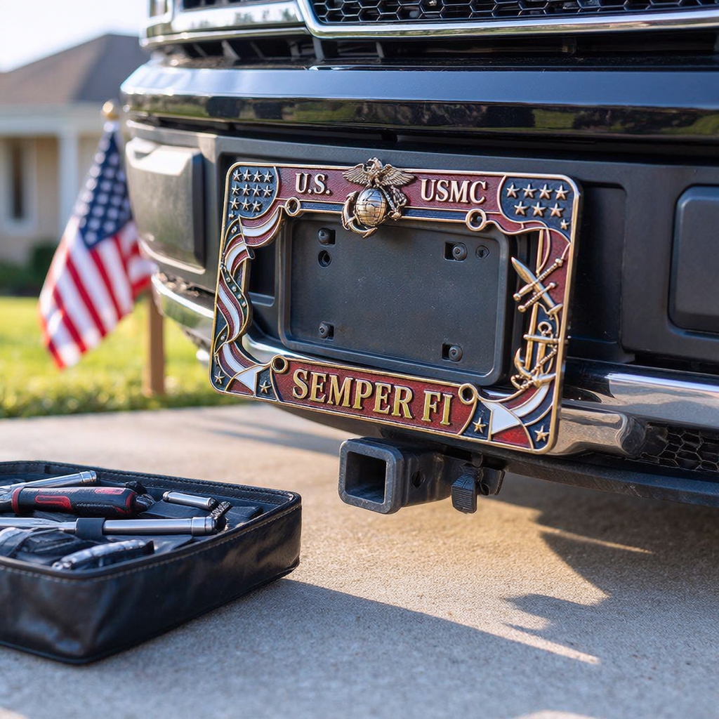 🔥LAST DAY 70% OFF- U.S. Marine Corps Semper Fi License Plate Frame