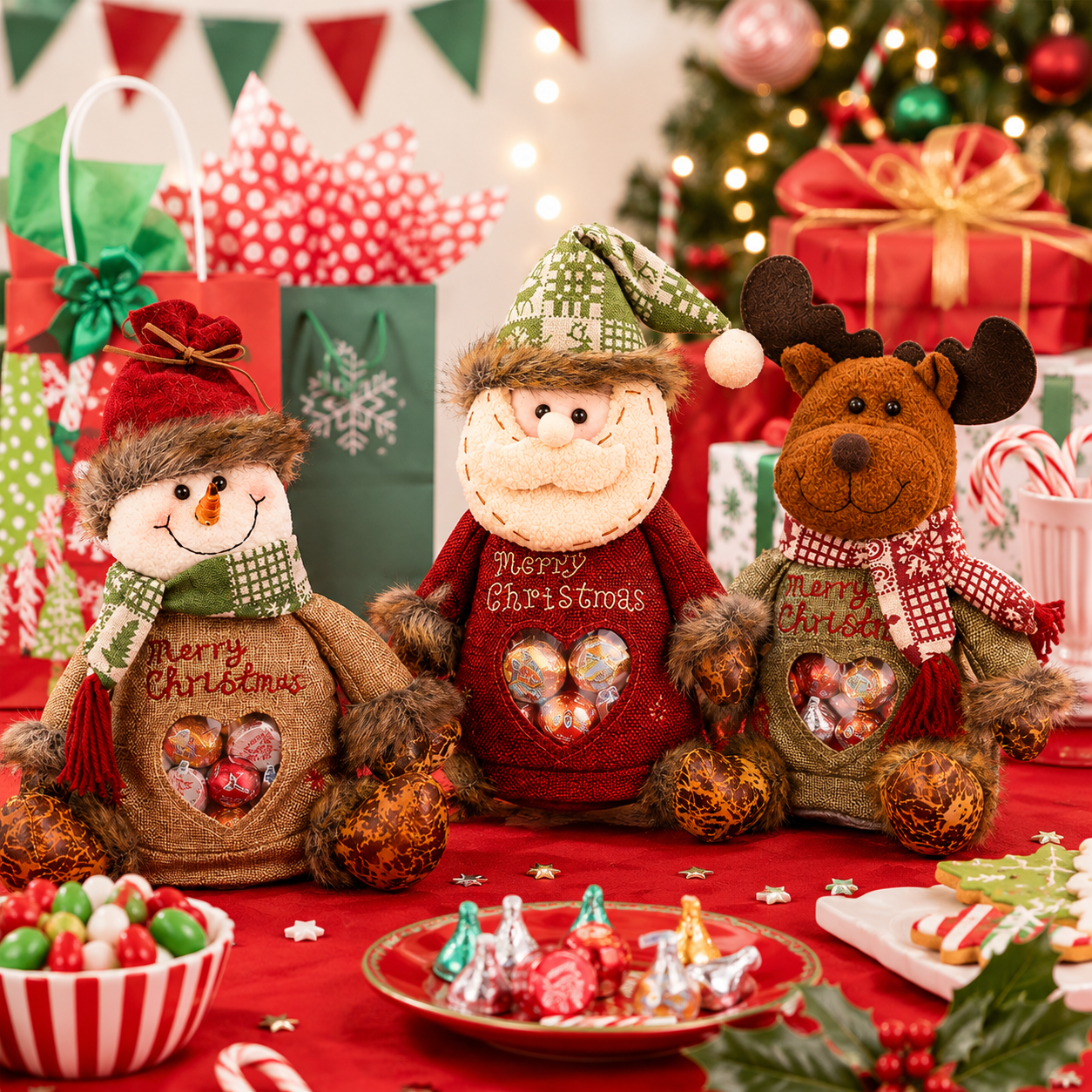 【🎁Last Day 70% OFF】🎉🎅Christmas Gift Bags Zipper Design
