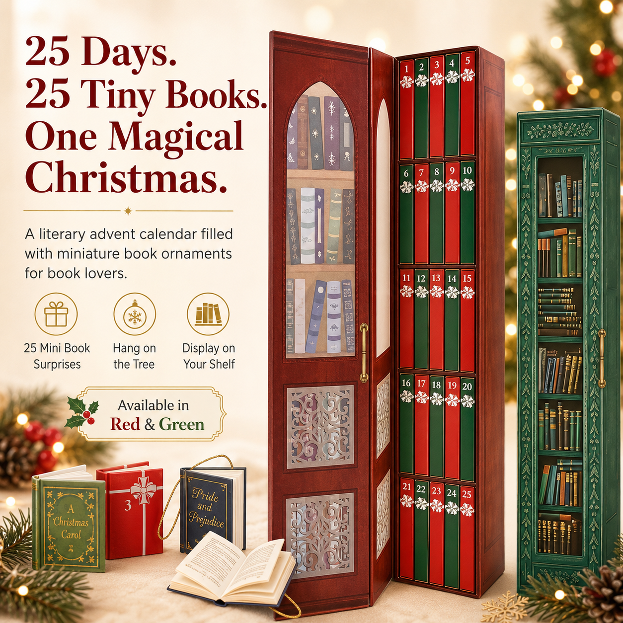🔥 Last 40pcs 🎉📚 25-Day Mini Book Advent Calendar – A Book Lover's Christmas Countdown