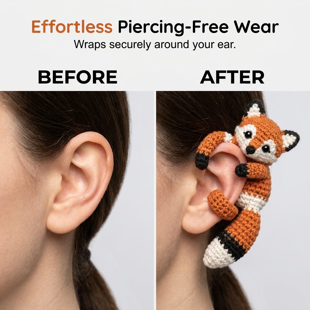 🔥LAST DAY 70% OFF-🦊Crocheted Animal Ear Cuffs