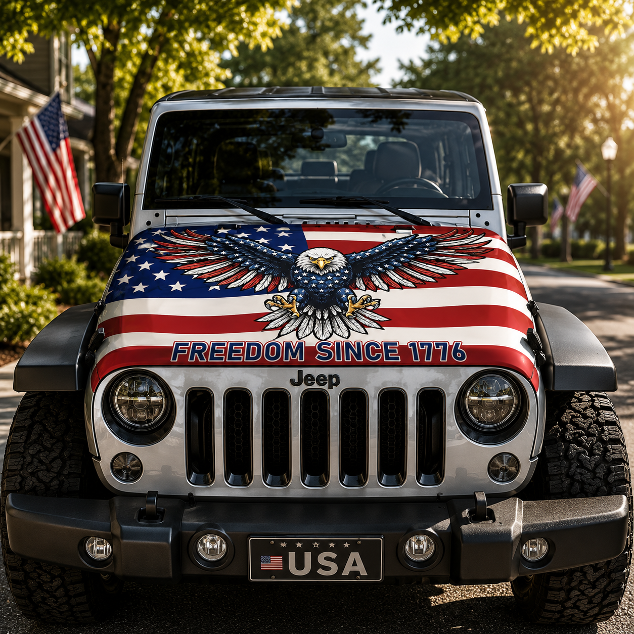 🎉4th Of July Flash Sale 65K+🔥American Car Hood Flag🦅【Buy 2 Free Shipping】