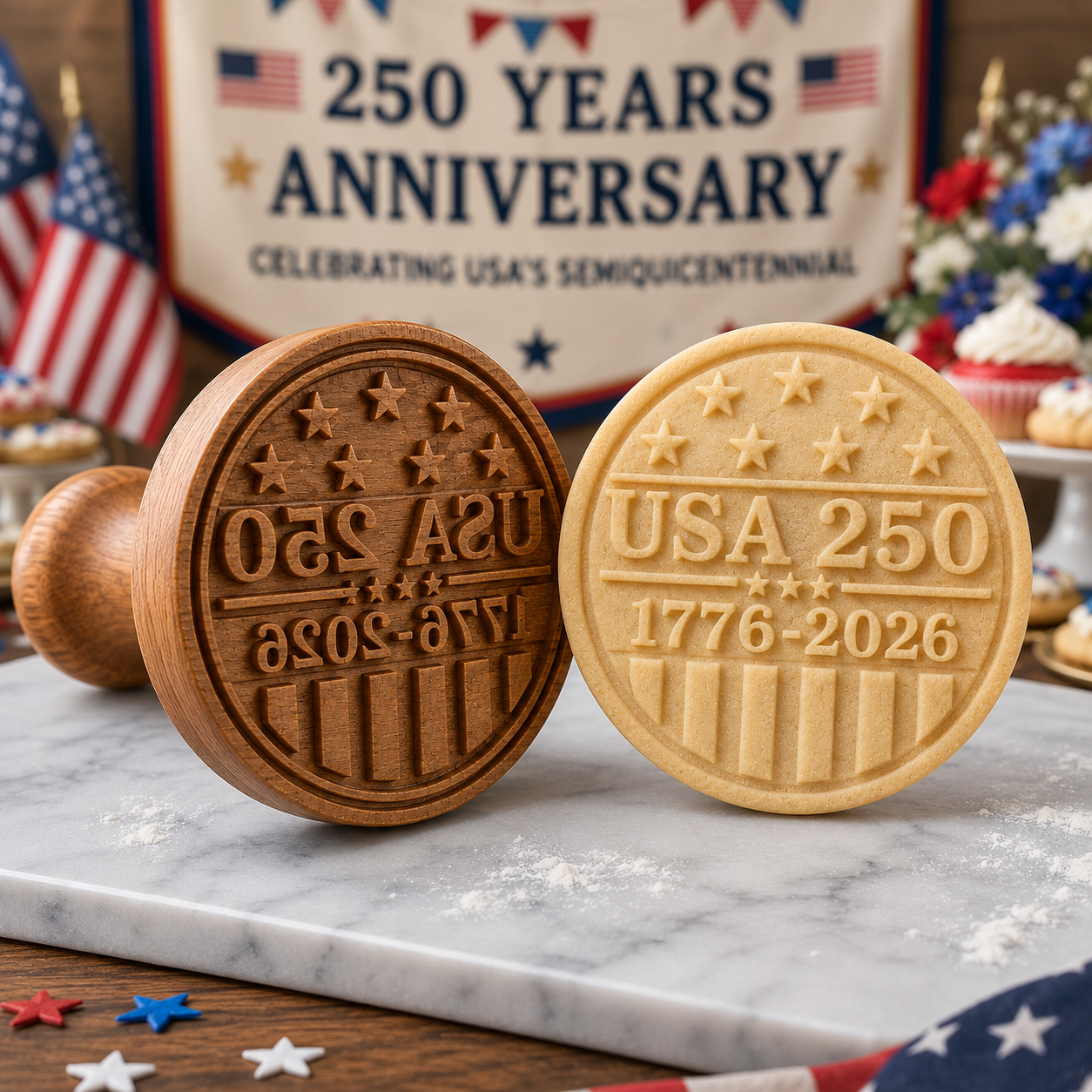 🎁Last Day 70% OFF - 1776–2026 USA 250th Anniversary Cookie Stamp