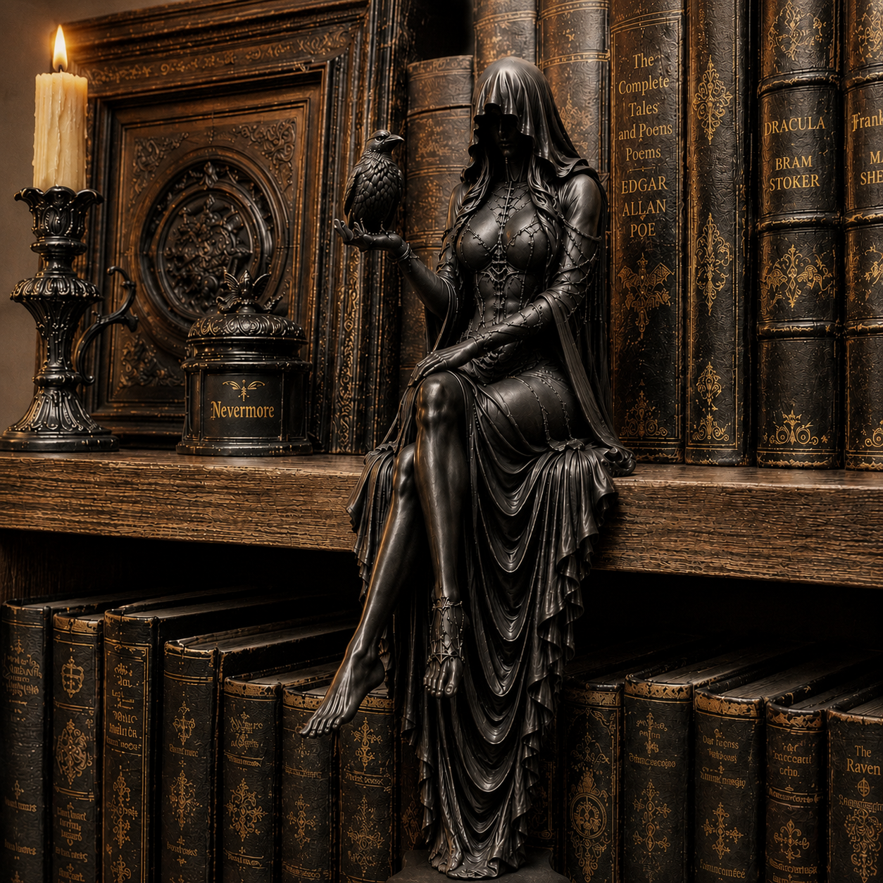🔥LAST DAY 50% OFF - 📚🖤Gothic Dark Fantasy Figure