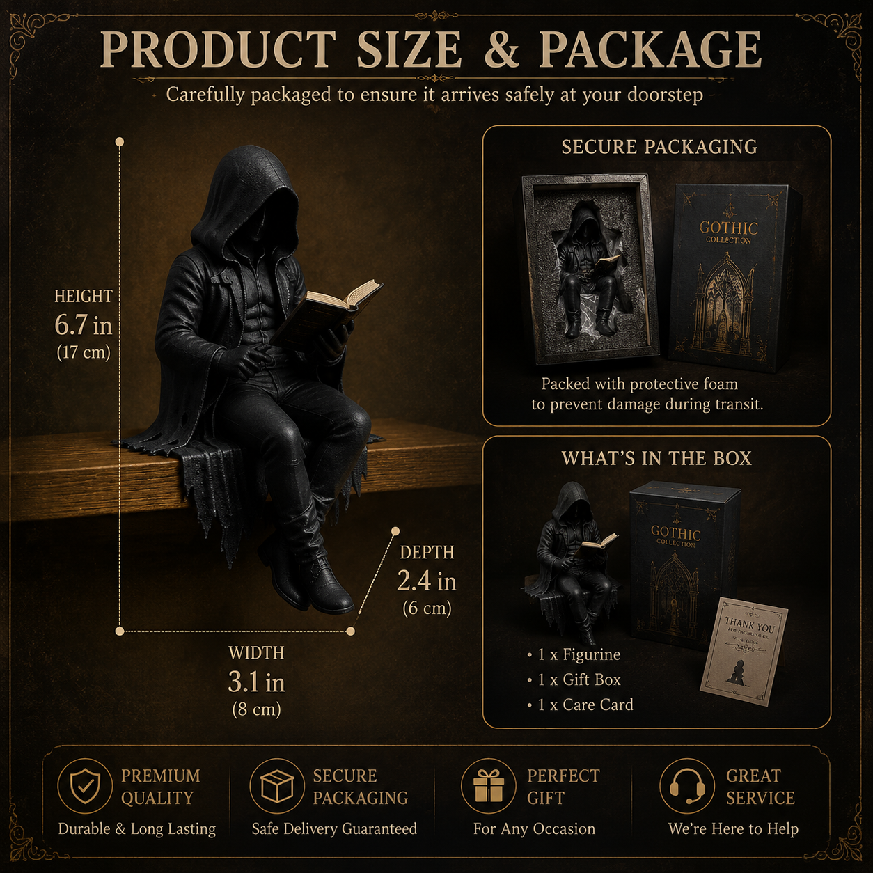🔥LAST DAY 50% OFF - 📚🖤Gothic Dark Fantasy Figure🔥Buy 2 FREE SHIPPING