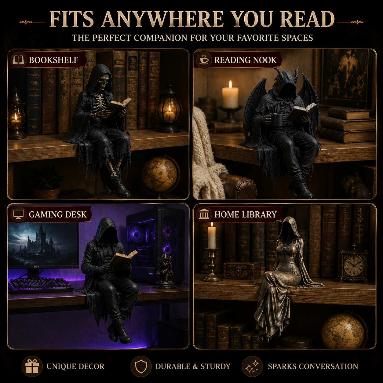 🔥LAST DAY 50% OFF - 📚🖤Gothic Dark Fantasy Figure🔥Buy 2 FREE SHIPPING