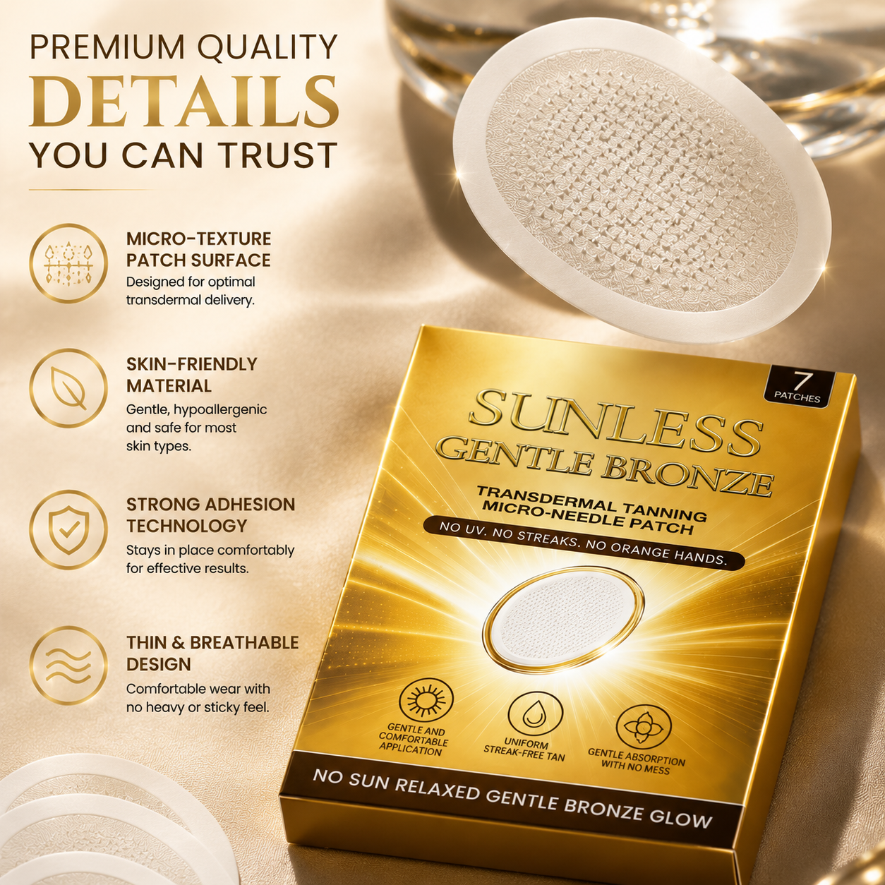 🔥FLASH SALE 70% OFF -☀️✨ Sunless Instant Bronze Tanning Patch
